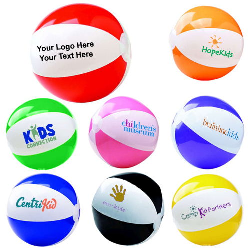 16 Inch Personalized Two-Tone Beach Balls - Two Color Beach Balls ...